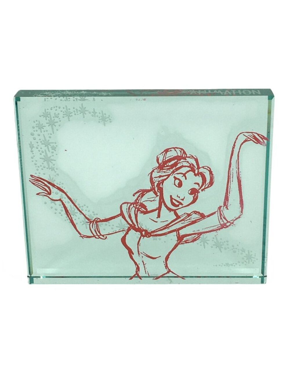 Disney Animation BELLE on Etched Glass Robert Guenther Signed Numbered 77/1000